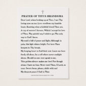 Sint-Titus Brandsma katholiek gebed Visitekaartje (Achterkant)