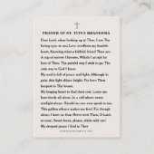 Sint-Titus Brandsma katholieke gebedsmerpriester Plaatskaartje (Achterkant)