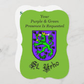 Sint-Urho-dag partijuitnodiging met wapenstilstand Kaart (Voorkant / Achterkant)