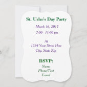 Sint-Urho-dag partijuitnodiging met wapenstilstand Kaart (Achterkant)