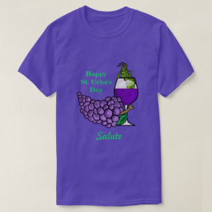 Sint-Urho-sprinkhaan met Shirt van wijn en bier