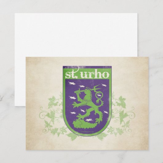 Sint-urho wapenschild - Briefkaart (Voorkant / Achterkant)
