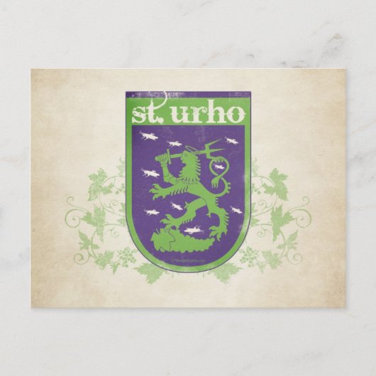 Sint-urho wapenschild - Briefkaart (Voorkant)