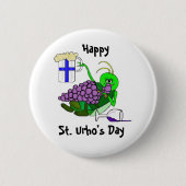 Sint Urho's Day Button - Drink sprinkhaan (Voorkant)