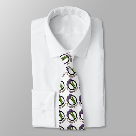 Sint Urho's Day Grasshopper Ban Fun Necktie Stropdas (Gebonden)