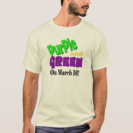 Sint Urho's Day Paars en Green Inverted T-Shirt (Voorkant)
