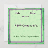 Sint Urho's Day Party Invite met sprinkhaan Kaart (Achterkant)