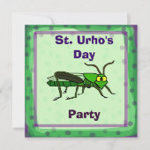 Sint Urho's Day Party Invite met sprinkhaan Kaart (Voorkant)