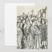 Sint Ursula maagd en martelares Feestdagenkaart (Voorkant / Achterkant)