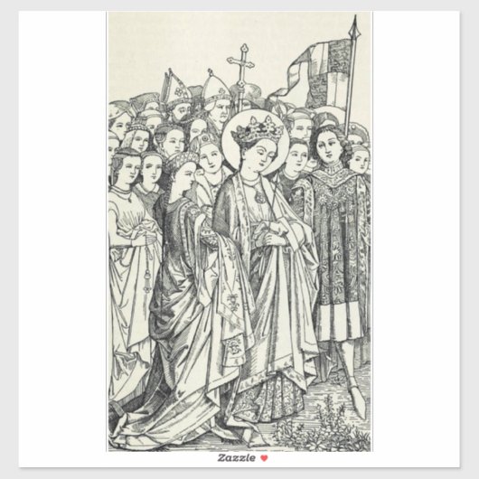 Sint Ursula maagd en martelares Sticker (Vel)