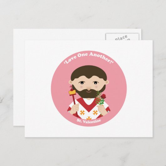 Sint-Valentijn Feestdagenkaart (Voorkant / Achterkant)