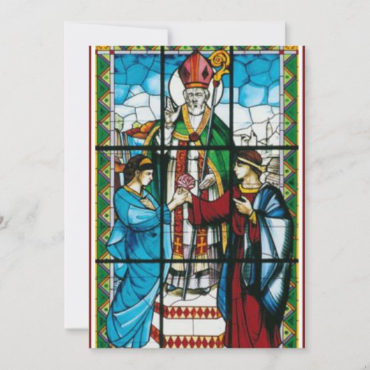 Sint-Valentijn Patroon van Verliefden Gedicht Reli Feestdagenkaart (Voorkant)