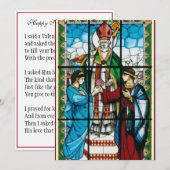 Sint-Valentijn Patroon van Verliefden Gedicht Reli Feestdagenkaart (Voorkant / Achterkant)