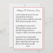 Sint-Valentijn Patroon van Verliefden Gedicht Reli Feestdagenkaart (Achterkant)