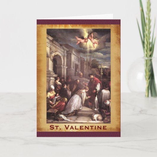 Sint-Valentijn Renaissance Fijne Kunst Feestdagen Kaart (Voorkant)