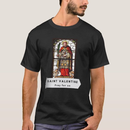 Sint-Valentijn Valentijnsdag katholiek Saint Chris T-shirt (Voorkant)