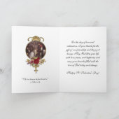 Sint-Valentijnsdag Religieuze Kaart gebeden feestd (Binnen)