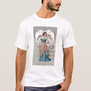Sint-Valentijnse begroetcupid T-shirt