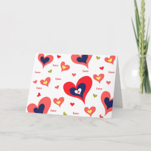 Sint-Valentijnse harten Feestdagen Kaart