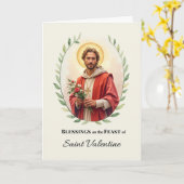 Sint-Valentijnsfeestdag Zegen Watermerk Kaart (Gele Bloem)