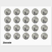 Sint-Valentinus van Rome Gravure Premium Kunst Ronde Sticker (Vel)