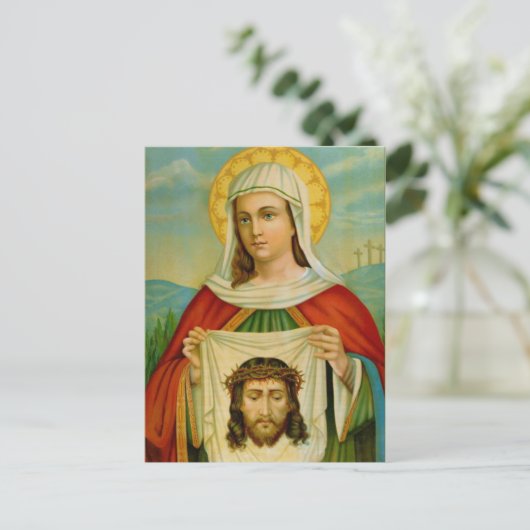 Sint-Veronica Feast Day, 12 juli Briefkaart (Staand voorkant)