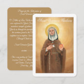 Sint Veronica Giuliani, gebedskaart Kaart (Voorkant / Achterkant)