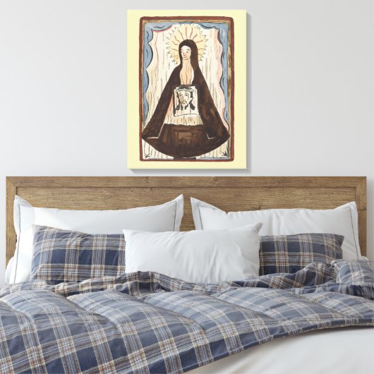 Sint Veronica Jezus ziet kunstschilderij Canvas Afdruk (Insitu (Slaapkamer))