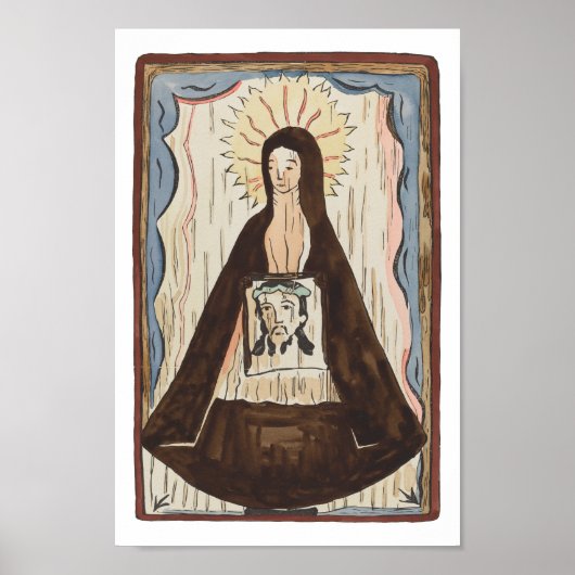 Sint Veronica Jezus ziet  kunstschilderij Poster (Voorkant)
