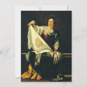Sint Veronica Kunst Het Mirakel van de Heilige Aan Bedankkaart