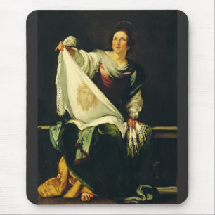 Sint Veronica Kunst Het Mirakel van de Heilige Aan Muismat