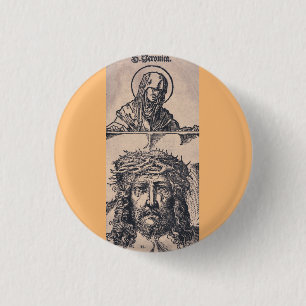 Sint Veronica met de Vernicle door Hans Burgkmair Ronde Button 3,2 Cm