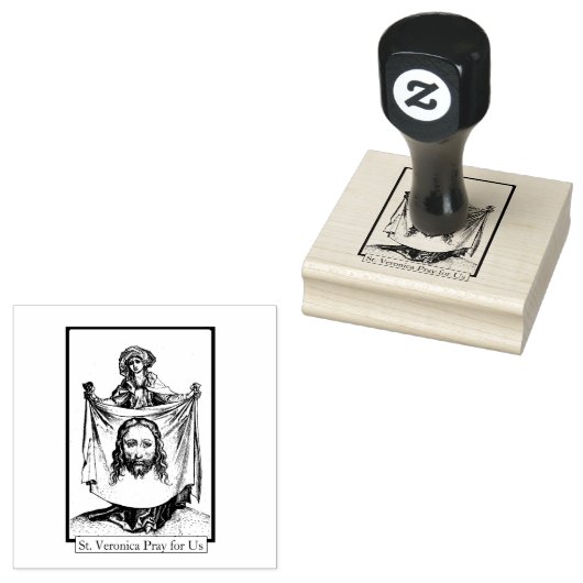 Sint Veronica sluier Jezus Religieuze Katholieke S Rubberstempel (Gestempeld)