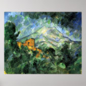 Sint-Victoire en Chateau Noir door Paul Cezanne Poster (Voorkant)