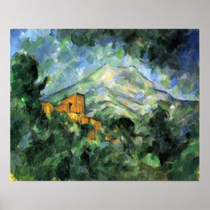 Sint-Victoire en Chateau Noir door Paul Cezanne Poster