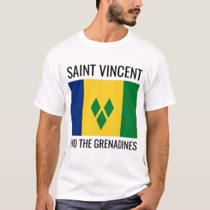 Sint Vincent en de Grenadines/de vlag van de werel T-shirt