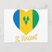 Sint Vincent en de Grenadines Vlaggenkop Briefkaart (Voorkant)
