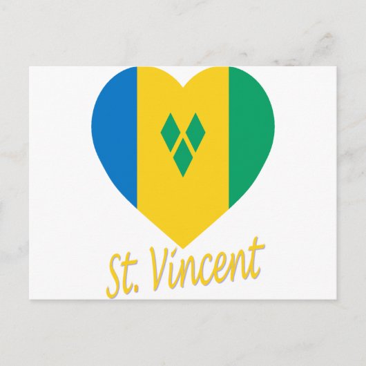Sint Vincent en de Grenadines Vlaggenkop Briefkaart (Voorkant)