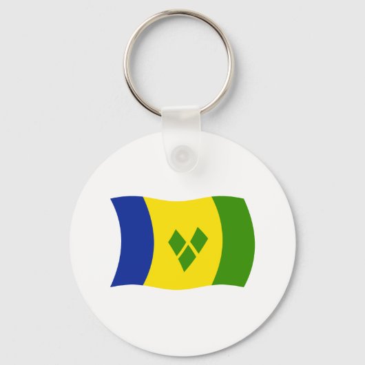 Sint-Vincent Grenadines Vlag Sleutelhanger (Voorkant)