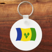 Sint-Vincent Grenadines Vlag Sleutelhanger (Voorkant)