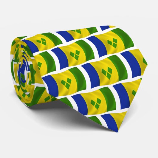 Sint-Vincent Grenadines Vlag Stropdas (Opgerold)