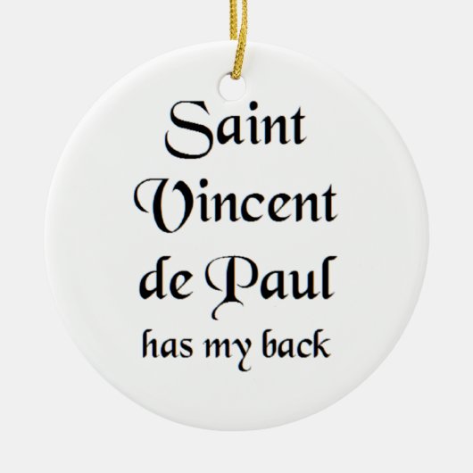 sint vincentius a paulo keramisch ornament (Voorkant)