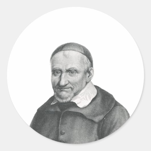 Sint-Vincentius van Paul Zachte Barmhartigheid Kun Ronde Sticker (Voorkant)