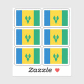 Sint-Vincentive-vlag Sticker (Vel)