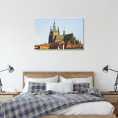 Sint-Vituskathedraal en het kasteel van Praag, een Canvas Afdruk (Insitu (Slaapkamer))