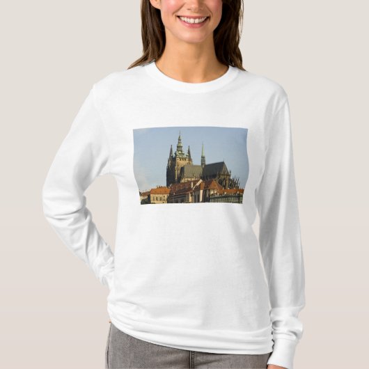 Sint-Vituskathedraal en het kasteel van Praag, een T-shirt (Voorkant)