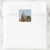Sint-Vituskathedraal en het kasteel van Praag, een Vierkante Sticker (Tas)