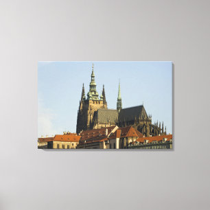 Sint-Vituskathedraal en Praagse burcht, een van Canvas Afdruk