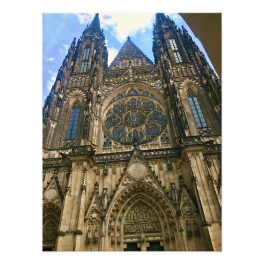 Sint-Vituskathedraal in Praag, Tsjechië Foto Afdruk (Voorkant)