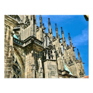 Sint-Vituskathedraal Spires - Praag, Tsjechië Foto Afdruk